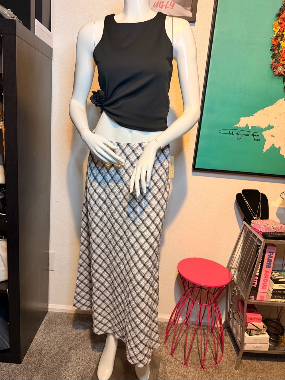 Universal Threads Plaid Maxi Skirt
